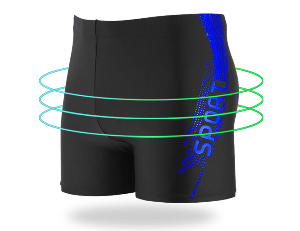 Men's High-Waist Graphic Swim Trunks