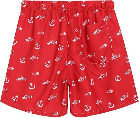 Men's Printed Mesh-Pocket Swim Shorts