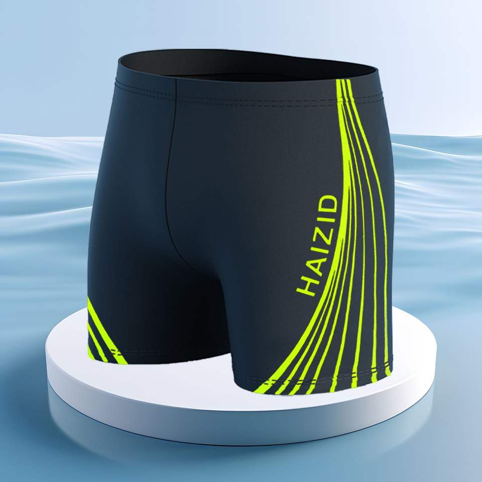 Men's High-Waist Graphic Swim Trunks