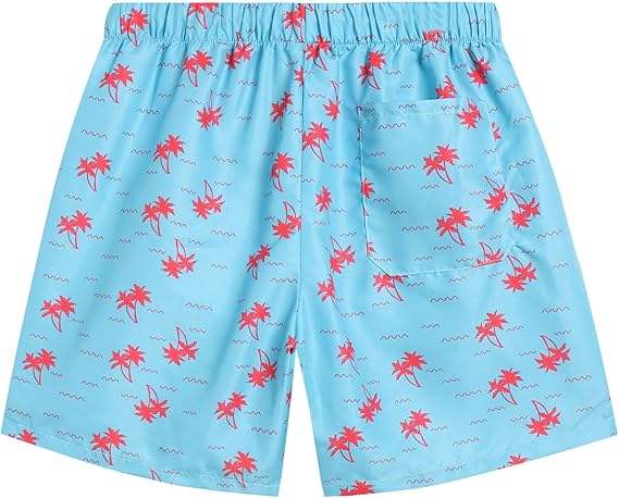 Men's Printed Mesh-Pocket Swim Shorts