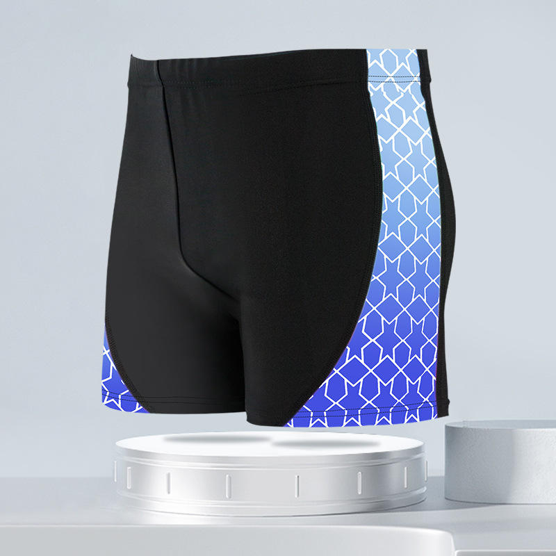 Men's High-Waist Graphic Swim Trunks