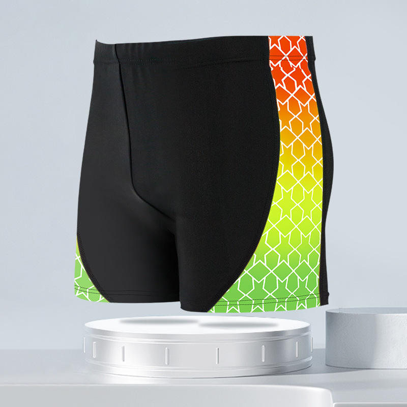 Men's High-Waist Graphic Swim Trunks